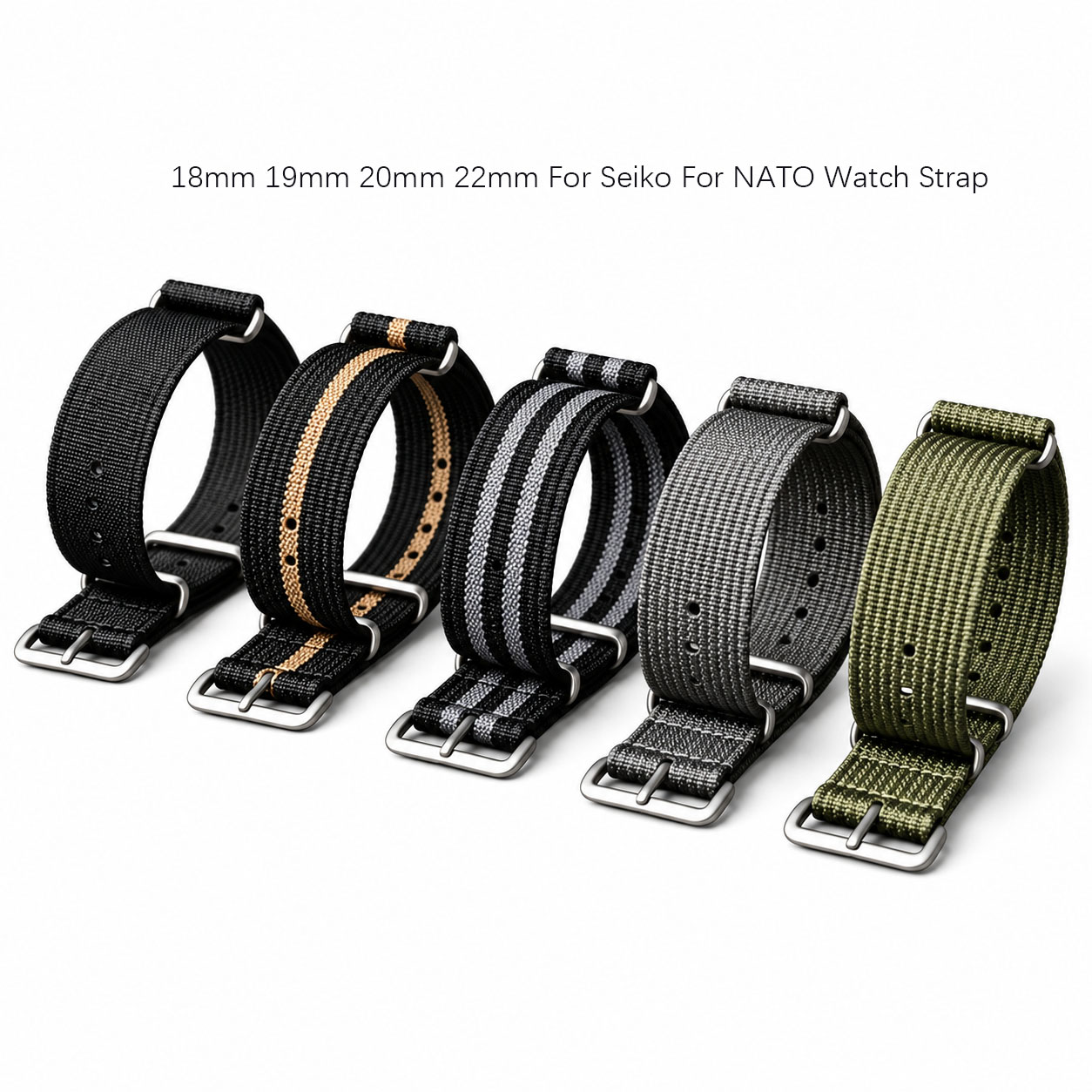 Nato Strap Nylon - 18mm 19mm 20mm 22mm Para Pulseira