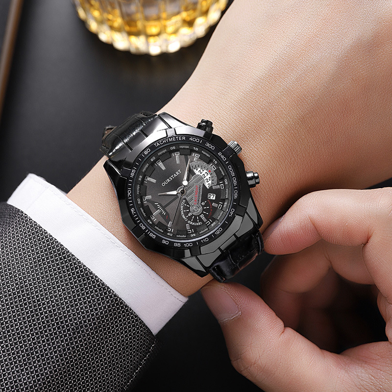 Smartwatch Luxury Watches For Men - Relógios de quartzo masculinos com calendário,