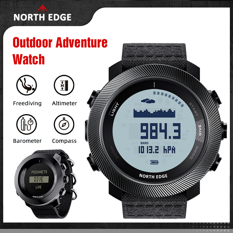Altimeter Compass Watch - Relógio Digital Masculino NORTH EDGE APACHE-D