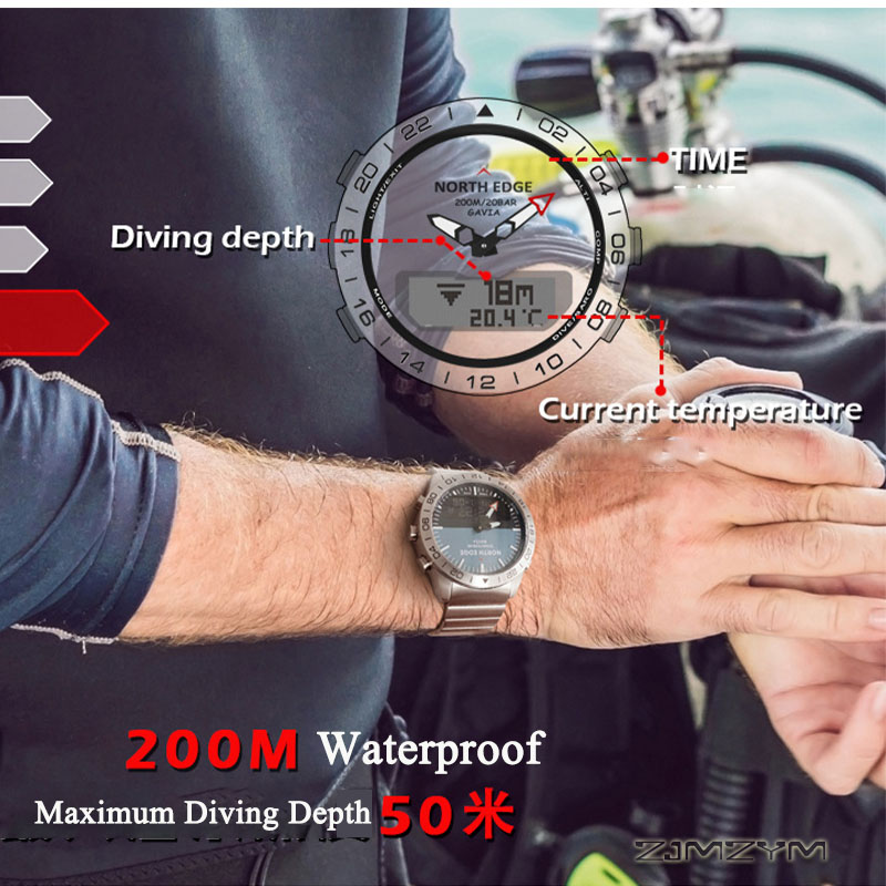 Relógio de mergulho analógico  - Altimeter Compass Watch avaliação e preço