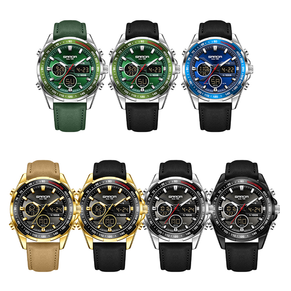 Sanda luxo cronógrafo relógio  - Smartwatch Branded Watches For Men avaliação e preço