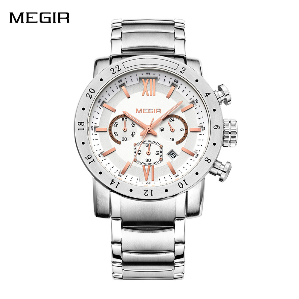 Megir relógios casuais de aço  - Smartwatch Casual Watches For Men avaliação e preço