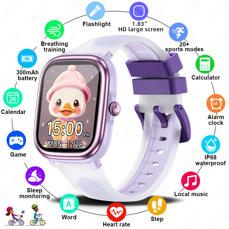 LIGE 2026 Novo Relógio Intelig - Smartwatch Watches For Girls Kids avaliação e preço