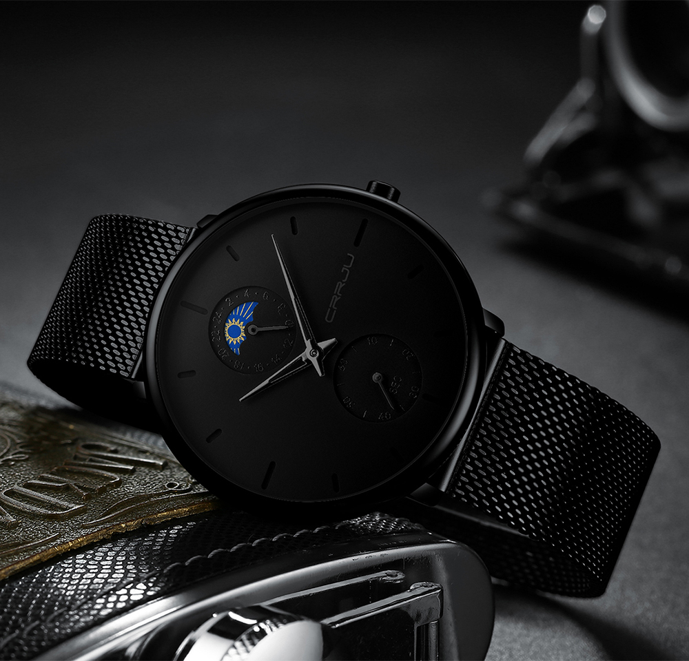 CRRJU, relógio de pulso mascul - Smartwatch Luxury Watches For Men avaliação e preço