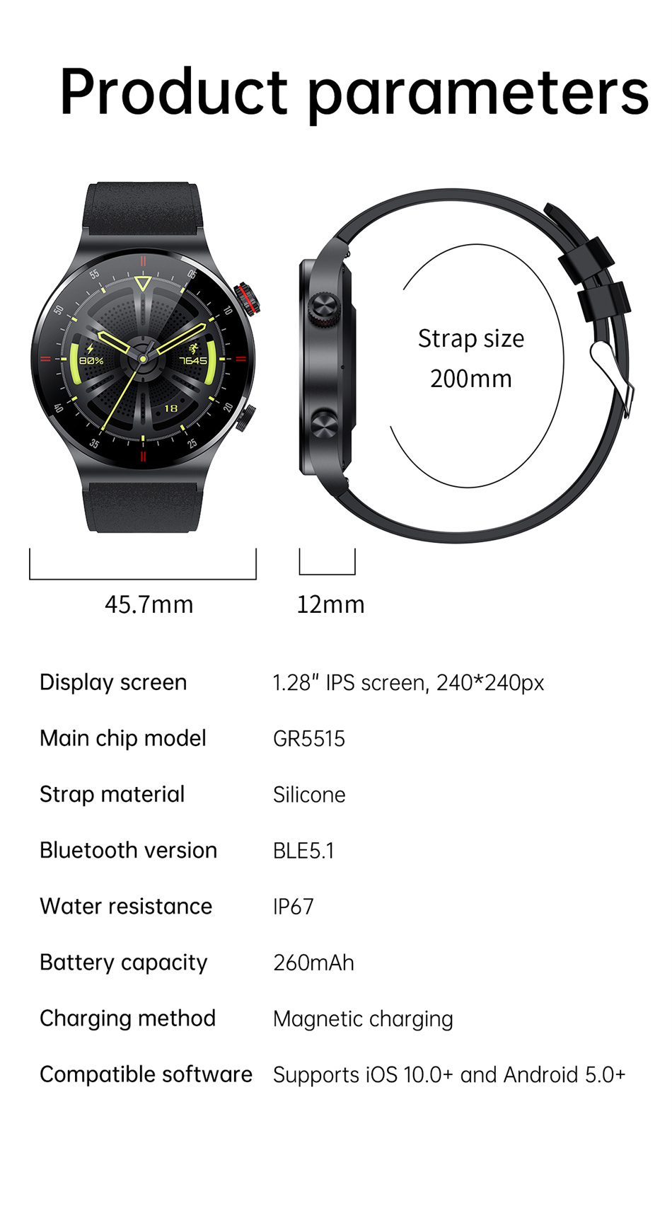 Para Nokia X100 X20 X10 X100,  - Smartwatch Iphone Watch For Men avaliação e preço