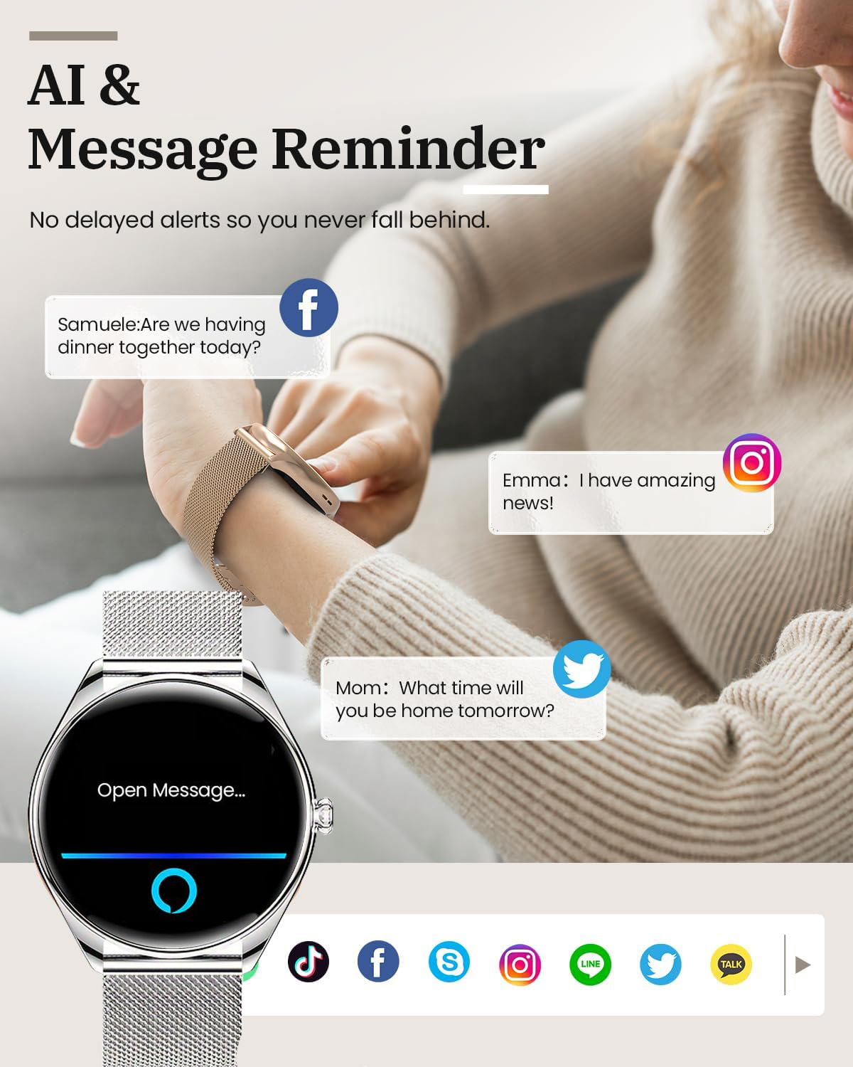2026 Original Para Mulheres Sm - Smartwatch Watches For Girls avaliação e preço