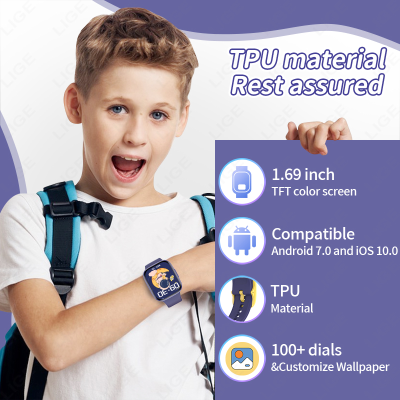 Lige crianças relógio intelige - Smartwatch Digital Watches For Girls avaliação e preço