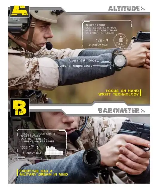 Novo relógio esportivo digital - Altimeter Compass Watch avaliação e preço